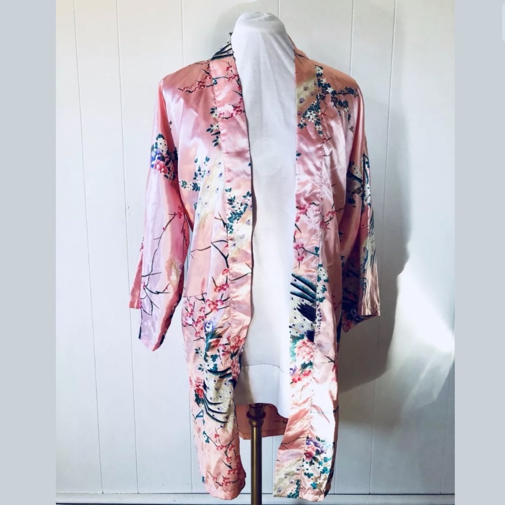 ♦️SOLD‼️Juguemm Kimono Robe Japanese Peacock - Picture 6 of 8